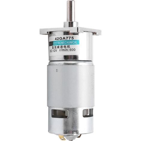 Moteur électrique DC 12V avec réducteur de vitesse, permanent magnétique, 5600 tr/min, sens horaire/antihoraire, pour automatisation industrielle (1/5)