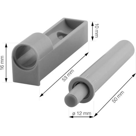 Lot de 10 Amortisseur de porte, fermeture silencieuse, montage par vissage, pour placards et tiroirs de cuisine (1/3)