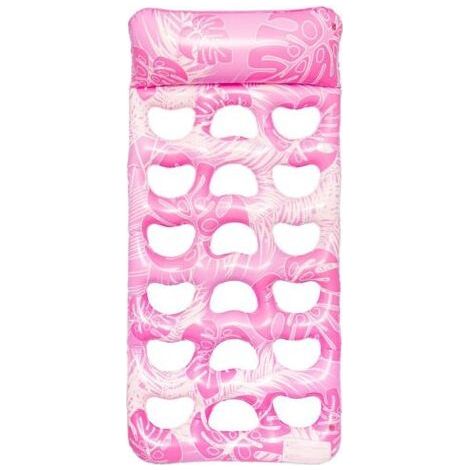 Airbed 180x90 cm avec repose-tête gonflable Wasserhängematte pour la Piscine et l'Eau de rose (1/5)