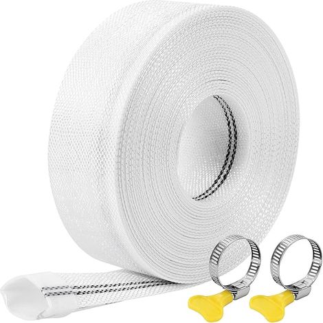 Discharge Hose 1 Inch Flat Hose 25 mm 10 m with Clips for Water Pumps and Drainage Pond Garden Irrigation Hot Tub Pool or Sump (1/5)
