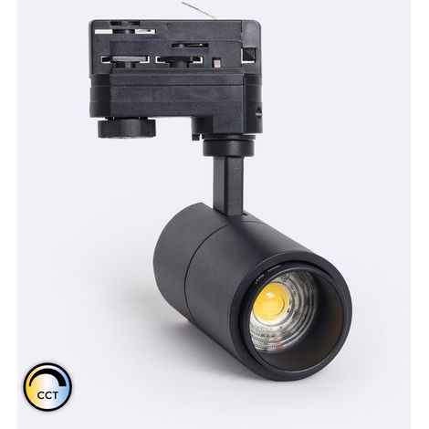 Spot LED sur Rail Triphasé 10W Dimmable CCT Pulyx Multi-angle 15-60º Noir (1/5)