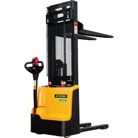 Apilador Eléctrico 1200 kg Elevación Libre 3,5 m con Batería Litio y Ruedas PU (1/2)