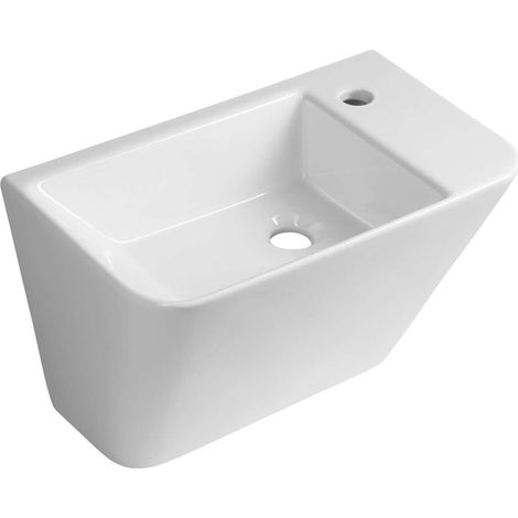 Sapho - Primo Handwaschbecken 50x28 cm, ohne Überlauf, mit Hahnloch, weiß 100605 (1/5)