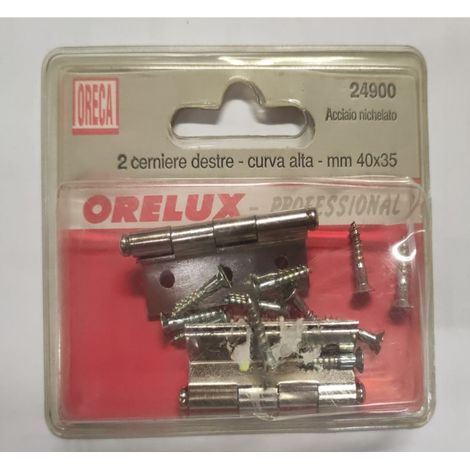 ORECA - CERNIERA CURVA ALTA CON PERNO ALEVARE A DESTRA 40X35MM P2