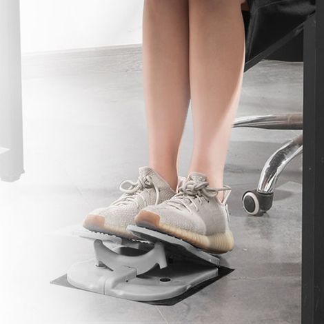 Stepper de Bureau Pliable en Nylon - Exercice Silencieux pour Jambes et Cuisses à la Maison ou au Travail - Gris (1/5)