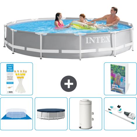 Prism Frame Pool Rund - 366x76 cm - 7-teilig S114
