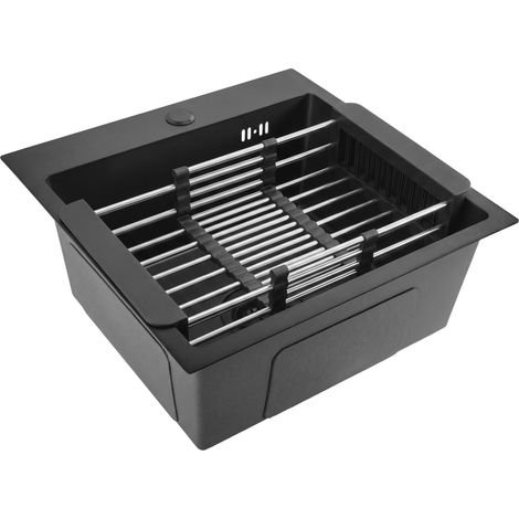 STAHLSPÜLE MIT 3-TEILIGEM ZUBEHÖRSET REA LEO 40 BLACK (1/5)