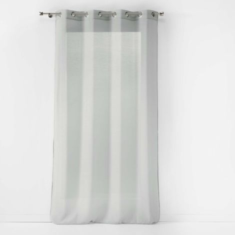 Panneau a oeillets 140 x 240 cm etamine unie etamina Gris (1/3)