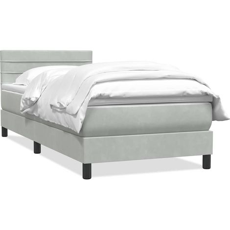 Maison Exclusive - Boxspringbett mit Matratze Hellgrau 80x220 cm