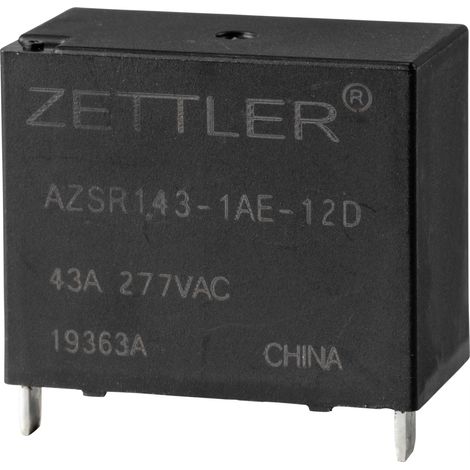 Zettler Electronics AZSR143-1AE-12D Powerrelais 12 V/DC 50 A 1 Schließer 1 St. (1/2)