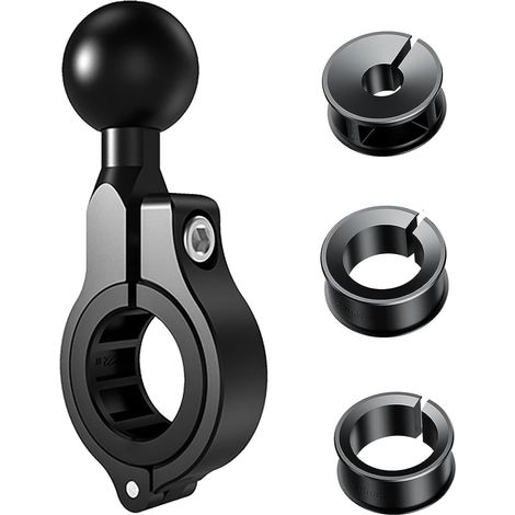 1 Adaptateur boule aluminium 25mm rotation 360 degrés pour support téléphone moto vélo guidon 22mm-32mm (1/5)