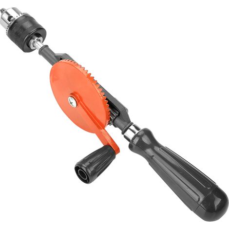 Perceuse à manivelle portable 3/8" Mini perceuse manuelle à double pignon pour bois et plastique (1/5)