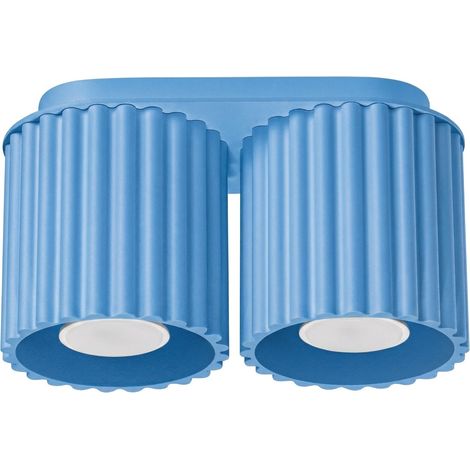 Plafonniers AURA aluminium bleu clair 2xGU10 21cm Sollux (1/2)