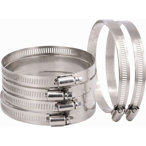 Collier de serrage en acier inoxydable, modèle américain semi-acier, tout en acier, 78-101 mm, pour plomberie et jardin (1/4)