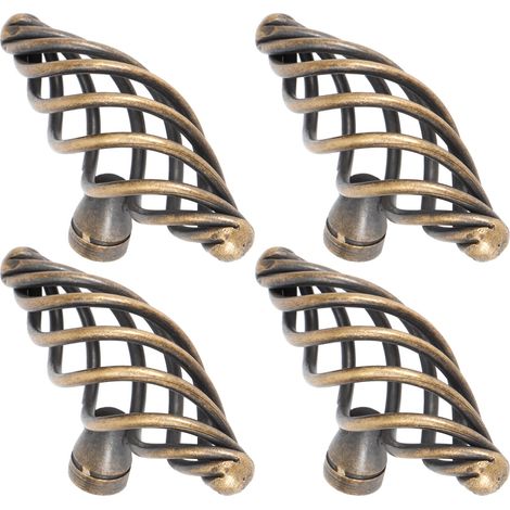Lot de 4 poignées de porte en alliage de zinc antique, boutons de tirage pour placard, armoire, tiroir, accessoire de quincaillerie (1/5)