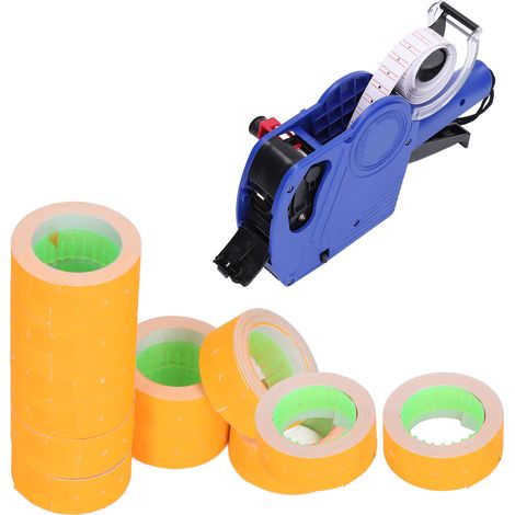 MX5500 Preisschildpapier (3 Rollen pro Packung, 15.000 Blatt pro Packung), einreihiges Supermarkt-Preisschildpapier 2112MM, orange. (1/5)