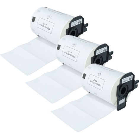 vhbw 3x Label Roll with Holder 102mm x 51mm (600 Label) Replacement for Brother DK-11240 for Label Maker (1/4)