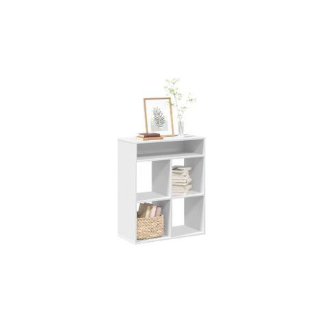 Bibliothèque blanc 66x31x80 bois d'ingénierie (1/5)