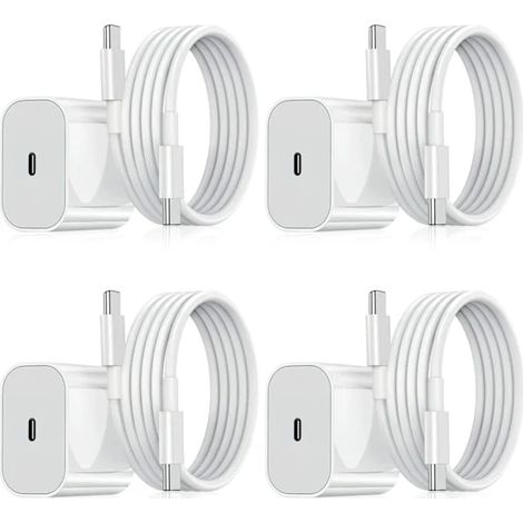 Chargeur rapide 20 W (lot de 4) pour Samsung - Adaptateur et câble inclus (1/5)