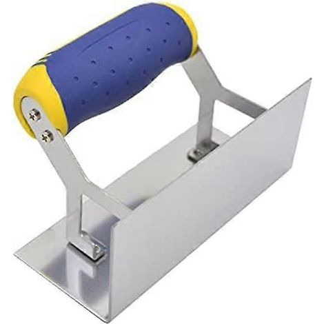 Outil de finition d'angle pour plaques de plâtre, truelle à bordurer en béton, 6 x 2,5 po, en acier inoxydable. (1/4)