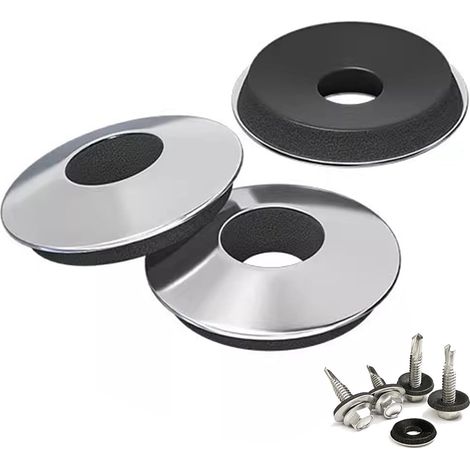 50PCS M6.3mm Étanche Joint Rondelle, 304 En Acier Inoxydable EPDM Scellé En Caoutchouc Rondelles D'étanchéité Collé (1/5)