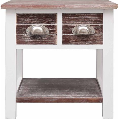 Maison Exclusive - Tavolino Laterale Marrone 40x40x40 cm in Legno di Paulownia (1/5)