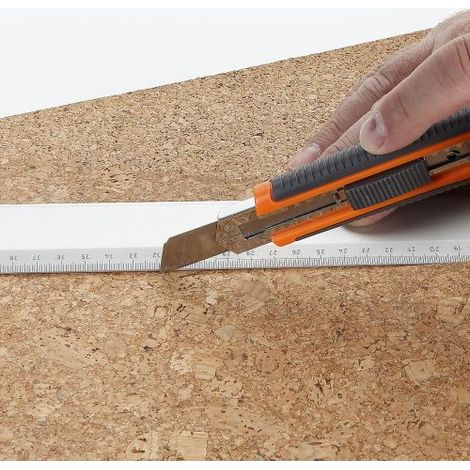 CUTTER CUCHILLA FRAGMENTABLE 18 MM CON GUIA MÉTALICA ALYCO ORANGE (1/5)