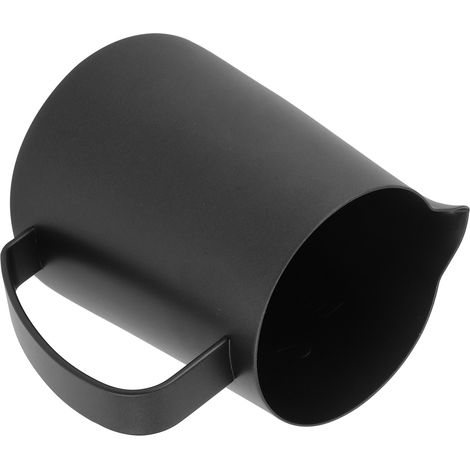 Tasse à café latte en acier inoxydable 304 noir mat, motif cygne, 400 ml, pour mousser le lait et réaliser des décorations de café. (1/5)