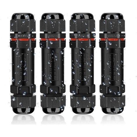 Boîte de Jonction Étanche IP68 Polycarbonate pour Câbles 1 à 13 mm 4 Pièces (1/4)