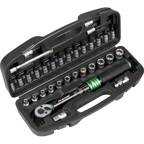 Sealey STW910B Torque Wrench Set 1/4""Sq Drive 5-25Nm 33pc (1/5)