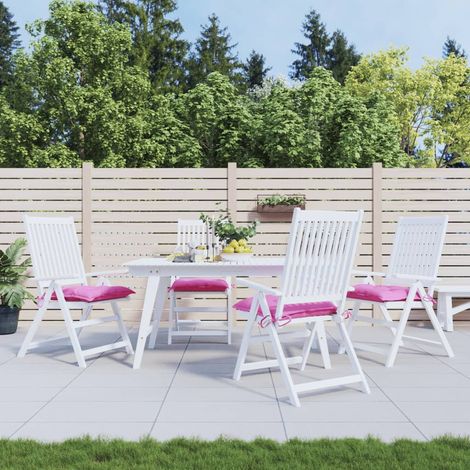 Lot de 4 Coussins de chaise Coussin de siège Coussins pour Fauteuil rose 50x50x7 cm tissu oxford BSRHS864781 (1/5)