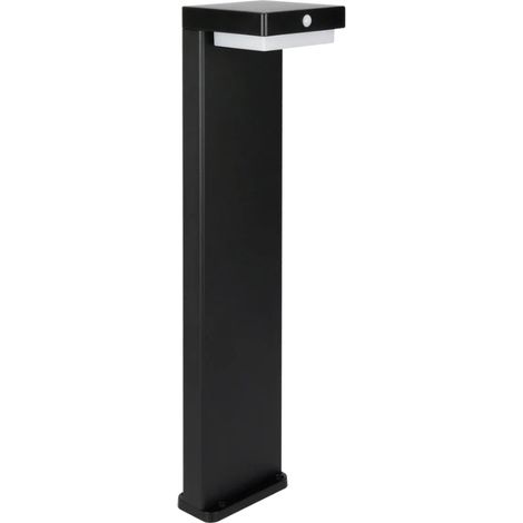 Borne de Jardin Solaire à Piquer 220lm USB-C Carré IP54 Noir - Blanc Chaud - SILUMEN (1/5)