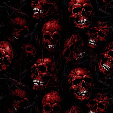 Tela Oxford decorativa para exteriores - Motivo de calavera I DX4359 (1/5)