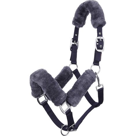 1 Licol Cheval Doublure Polaire Réglable Fermetures Métal Équitation