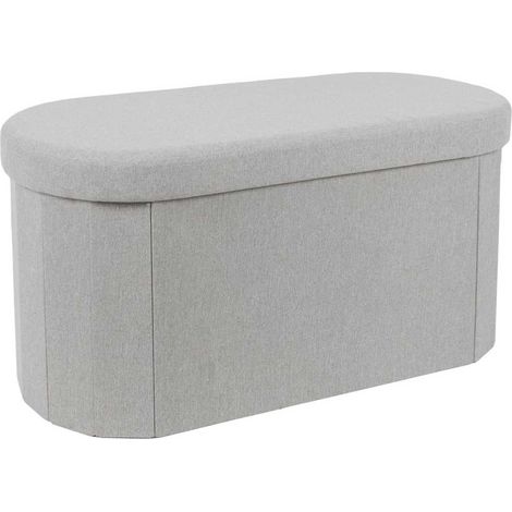 Coffre Banc Pliable Gris 76x38 cm - MITHIA (1/5)