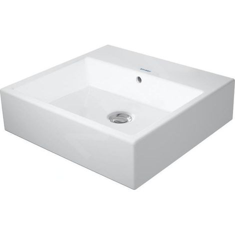 Lavabo VERO AIR avec cuve intégrée, fermé, 500x470mm, blanc brillant (1/3)