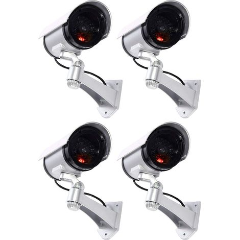 4PZ Telecamera Finta Dummy  con LED IR Lampeggiante Videosorveglianza Camera (1/5)