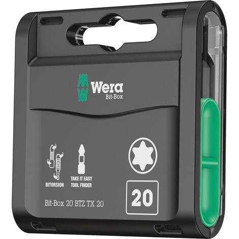 Wera Bit-Box 20 BTZ TX, TX 20 x 25 mm, 20-teilig 05057771001 Torx Bits Set (1/5)