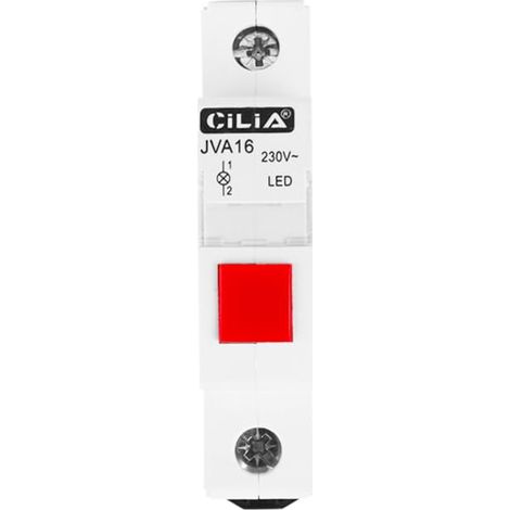 Indicateur lumineux LED pour rail DIN, 110-400 Vac, 1 module, voyant de signalisation rouge - parfait pour les installations industrielles et comarchandisales (1/5)
