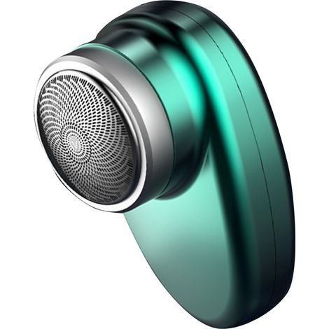 Tondeuse à barbe électrique portable rechargeable, double tête lavable, mini coupe-cheveux de poche, vert, pour homme (1/5)