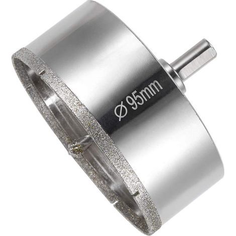 Scie cloche à carrelage de 95 mm avec revêtement de surface diamanté pour couper le verre et les carreaux de céramique (1/4)