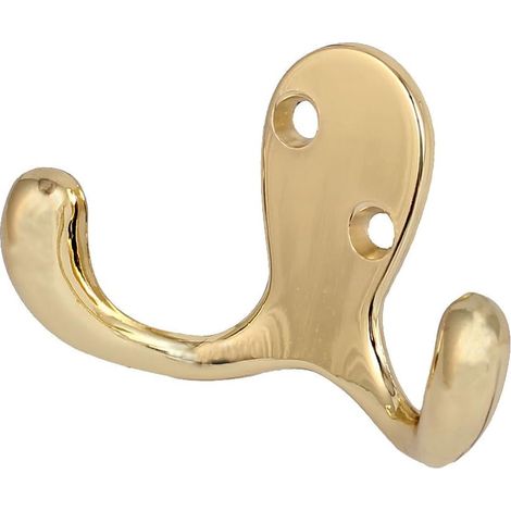 Zinklegierung Wandhalterung Robe Mantel Hut Doppelhaken Aufhänger Gold Tone (e7af4086df42c2ef2241248 (1/2)