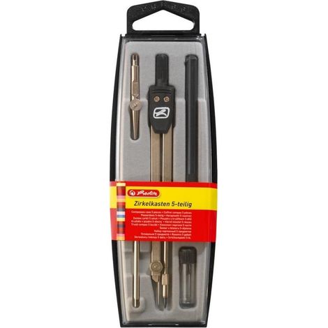 Compasso scolastico HERLITZ da 5 pezzi - preciso e durevole