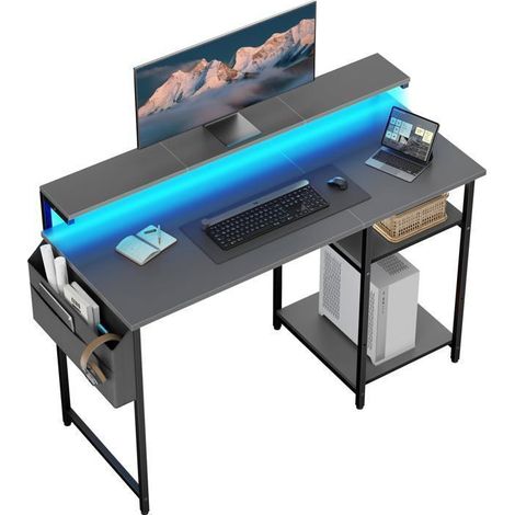 Bürocomputer - Zweistufiges Modell - LED-Beleuchtung - Höhenverstellbar - Monitorhalterung