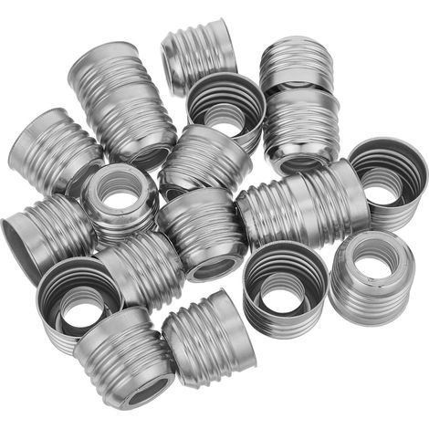 Convertisseur de douille E27 en E14 en fer couleur argent 20 pièces, connexion rapide et design peu encombrant, parfait pour lampes d’intérieur et projets de rénovation (1/5)