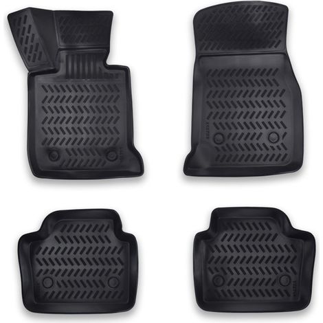 4-teiliges Set 3D-Gummifußmatten für Coupé aus TPE-Gummi X-Series für BMW 4er-Serie (F32, F33, F36) 2013–2020