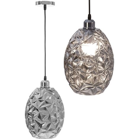LAMPADA A SOSPENSIONE APP564-1CP CROMO 1-PUNTI LUCE E27 20X20X30-90CM REGOLABILE