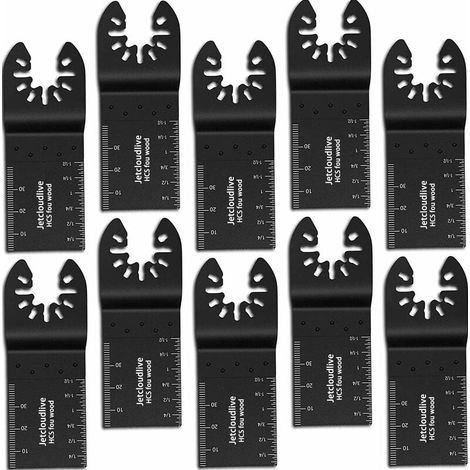 10 pcs 34mm Lame Oscillante Outils en Acier au Carbone à Usages Multiples DIY pour Scier Couper Racler Façonner Polir et Enlever le Coulis (10PCS) (1/5)
