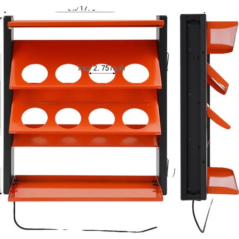 Support de bouteille pulvérisateur, mural, design gain de place, Orange (1/2)