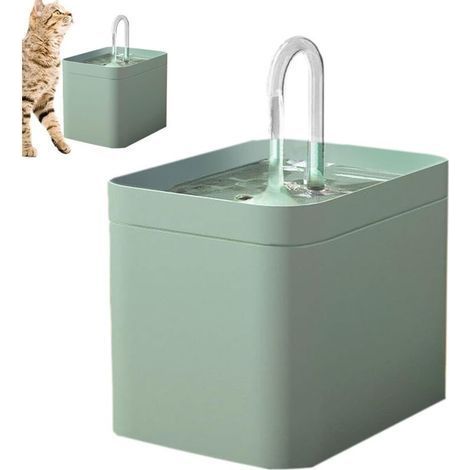 Cat Water Fountain, Ultra Quiet 1.5L Cordless Cat Water Fountain, Cat Pet Water Fountain with Filter for Cats Birds Dogs (1/4)